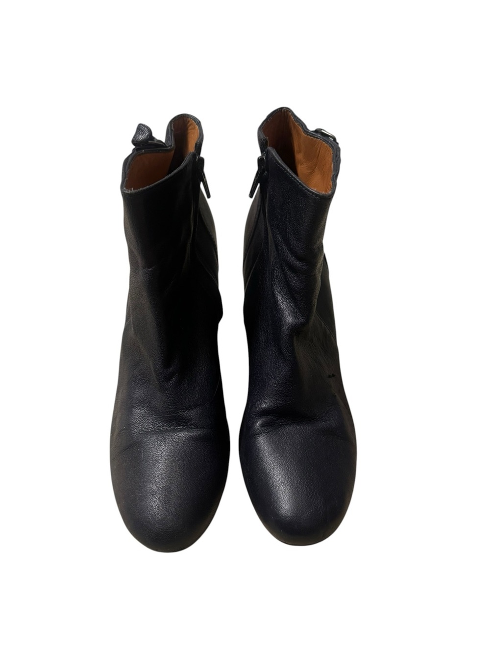 Lanvin Navy Leather Ankle Booties